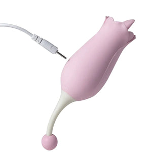 Dora Rose Toy Clit Vibrator & Tongue Licker Pink