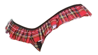 Escante Skirted School Girl Crotchless Panty Red Plaid