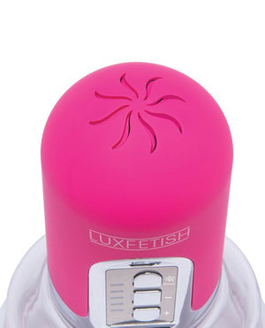 Lux Fetish Labia and Clit Pump with Clit Clamp Pink