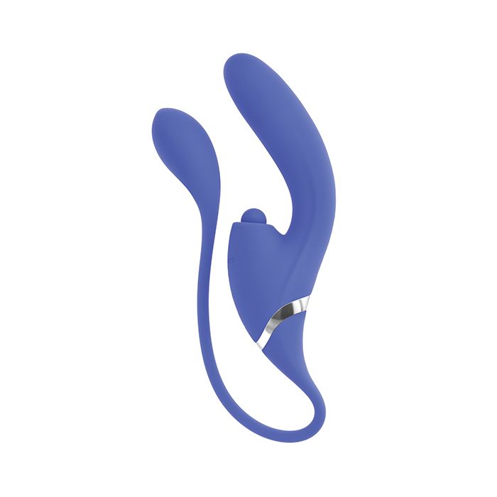 Evolved All In Thrusting and Thumping G Spot and Clitoral Vibe Blue