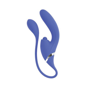 Evolved All In Thrusting and Thumping G Spot and Clitoral Vibe Blue