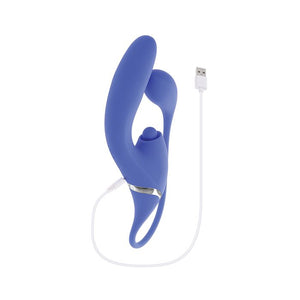 Evolved All In Thrusting and Thumping G Spot and Clitoral Vibe Blue