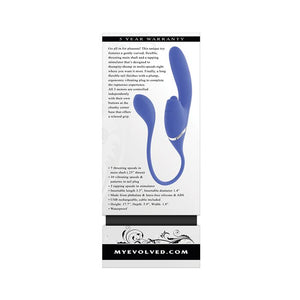 Evolved All In Thrusting and Thumping G Spot and Clitoral Vibe Blue