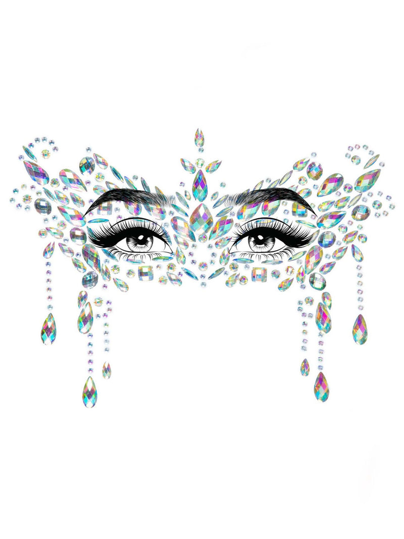 Masquerade Face Jewels Sticker Clear – Leg Avenue - Romantic Blessings