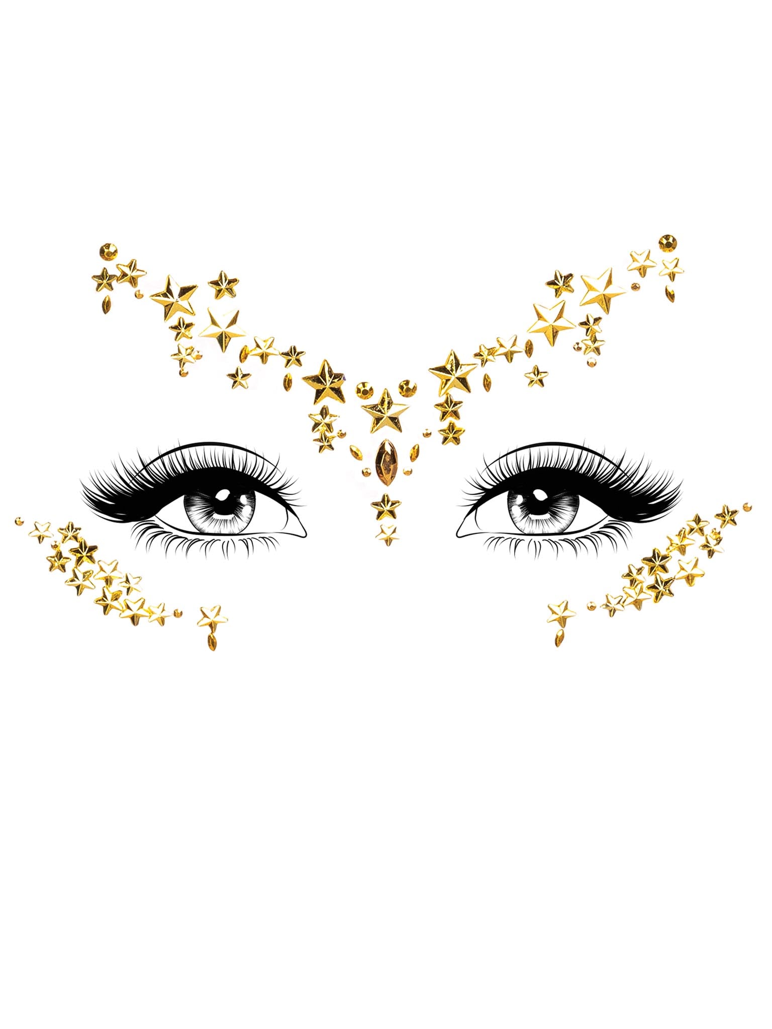 Gold Star Sign Face Jewels Sticker – Leg Avenue - Romantic Blessings
