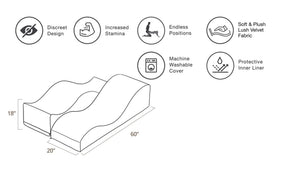 Liberator Equus Wave Convertible Lounge and Bedside Bench with Slip Cover