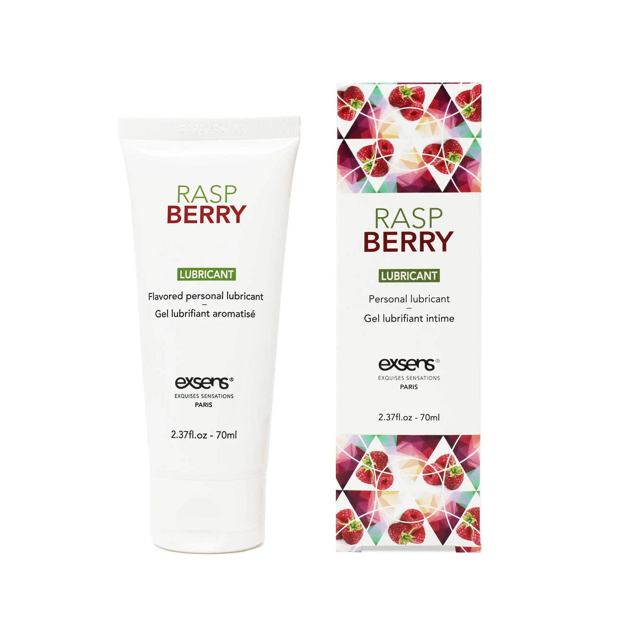 Exsens Raspberry Water-Based Flavored Personal Intimate Lubricant 2.4 oz
