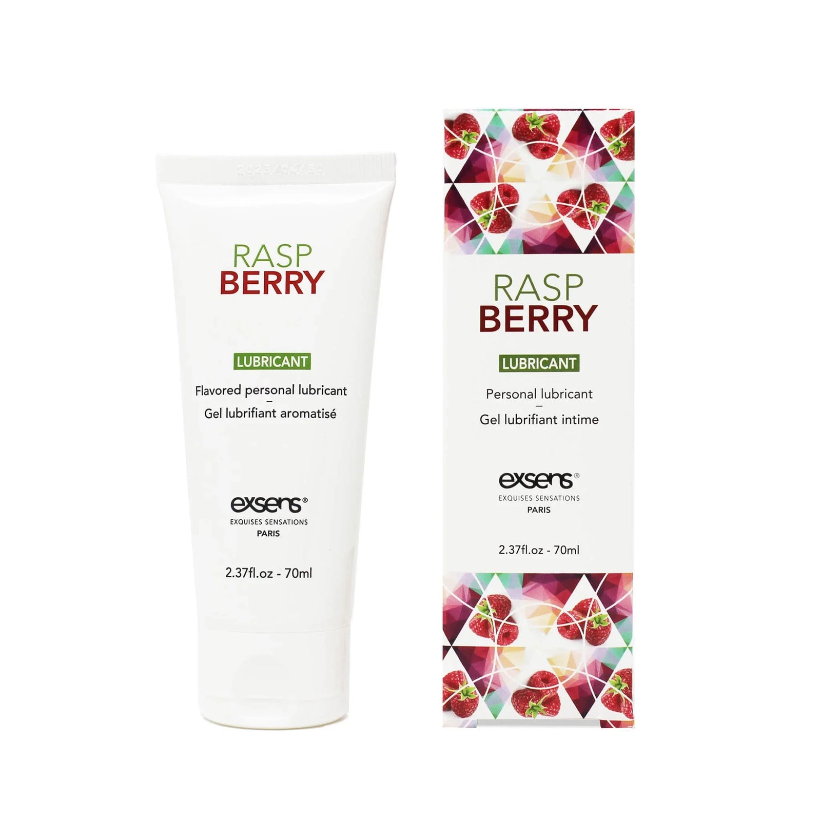 Exsens Raspberry Water-Based Flavored Personal Intimate Lubricant 2.4 oz