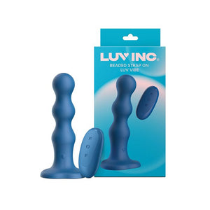 Luv Inc. Beaded Strap-On Luv 10 Mode Vibe Blue