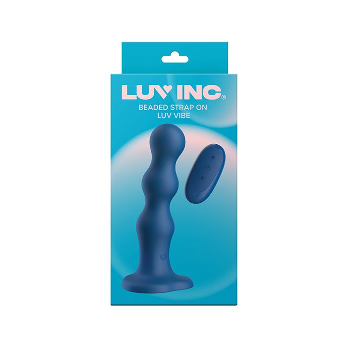 Luv Inc. Beaded Strap-On Luv 10 Mode Vibe Blue