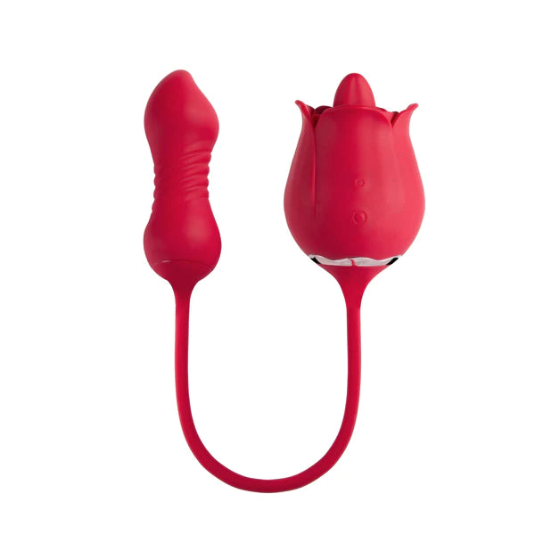 Fiona Plus Rose Clit Licking Stimulator & Thrusting Egg