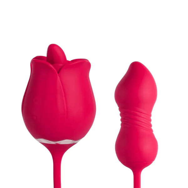 Fiona Plus Rose Clit Licking Stimulator & Thrusting Egg