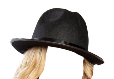 Roma Costume Gangster Hat Costume Accessory Black One Size