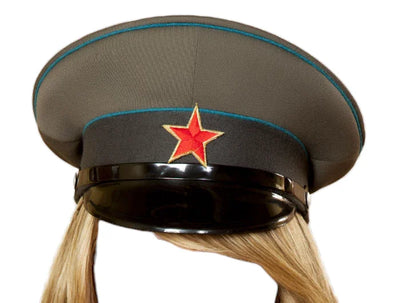 Roma Costume Military Hat Costume Accessory Grey/Black One Size