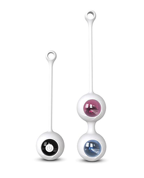 Freezer Ben Wa Ball Remote Control Vibrating Kegel Ball Exercises Set White