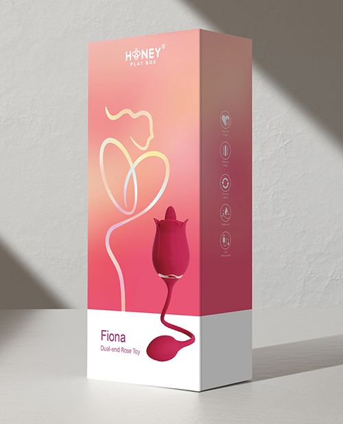 Fiona Clit Licking Rose Toy & Vibrating Egg Red