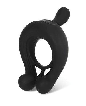 Kairos Vibrating Penis Ring with 3 Vibrating Motors Black