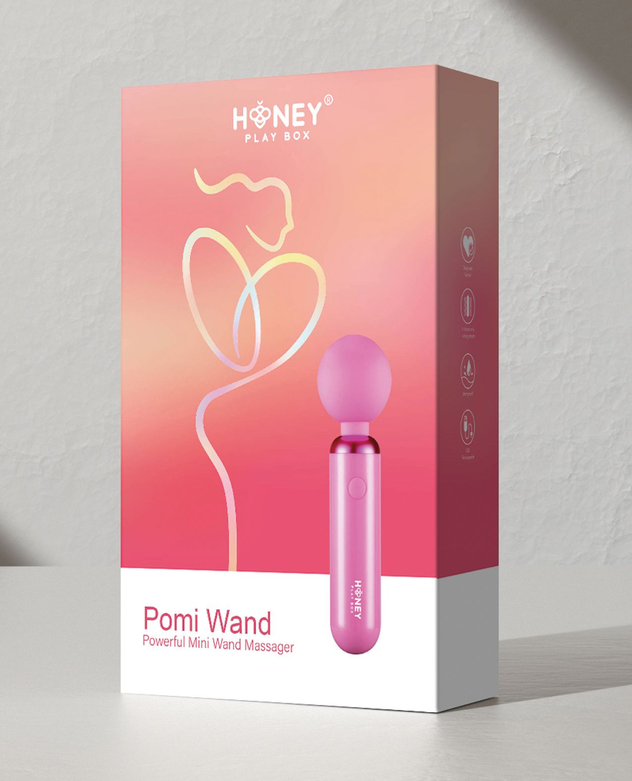 Pomi Wand Clit Tease 10 Mode Vibrating Mini Wand Massager