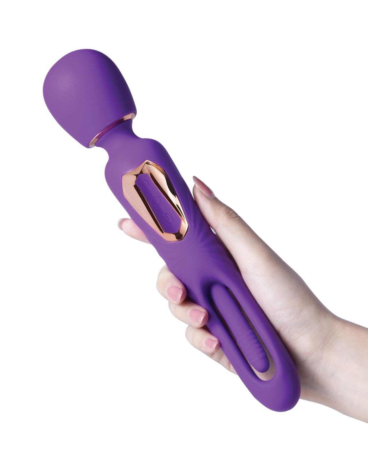 Di-Orgasm Vibrating Massage Wand & G-Spot Tapping Stimulator Purple