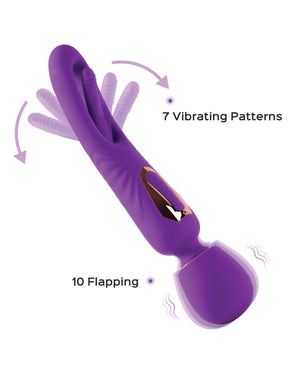 Di-Orgasm Vibrating Massage Wand & G-Spot Tapping Stimulator Purple