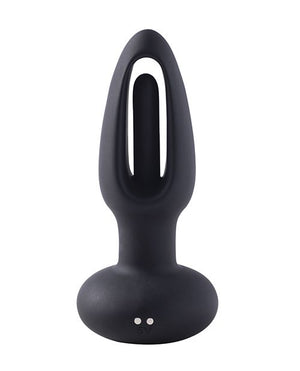 Taper Tapping Prostate Massager Butt Plug Remote Control Anal Vibrator Black