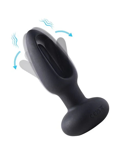 Taper Tapping Prostate Massager Butt Plug Remote Control Anal Vibrator Black
