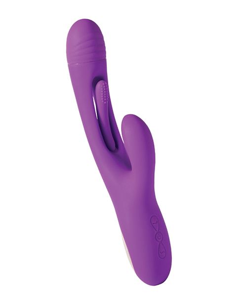 Bora Triple Stimulation G-Spot Tapping Rabbit Vibrator Purple