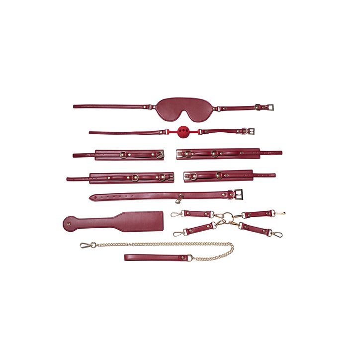 Kinky Play Box Red Passion 8 pc Set Bondage Kit