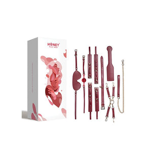 Kinky Play Box Red Passion 8 pc Set Bondage Kit