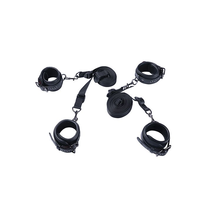 Kinky Play Box Luxury Bondage Bed Restraint Kit Black