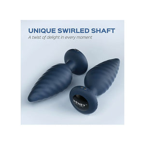 Noah App-Controlled Rotating Butt Plug Navy Blue