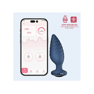 Noah App-Controlled Rotating Butt Plug Navy Blue