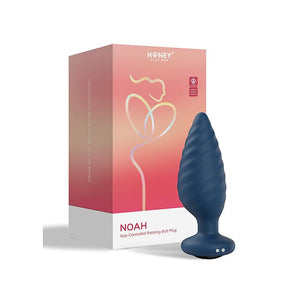 Noah App-Controlled Rotating Butt Plug Navy Blue