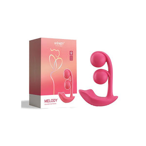 Melody Pressure Sensing App-Controlled Twin Balls Dual Clit and G Spot Vibrator