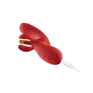 Fortexa App-Controlled Kinky Finger Flapping Dual Rabbit Style Clit and G Spot Stimulator