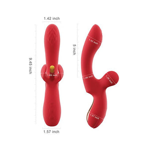 Fortexa App-Controlled Kinky Finger Flapping Dual Rabbit Style Clit and G Spot Stimulator
