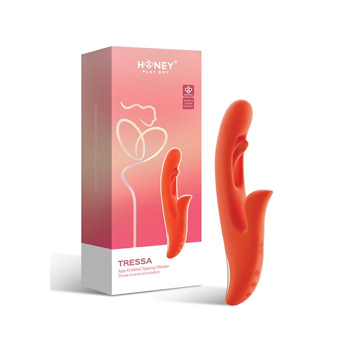 Tressa App-Enabled Tapping Vibrator G-Spot and Clitoris Stimulation Orange