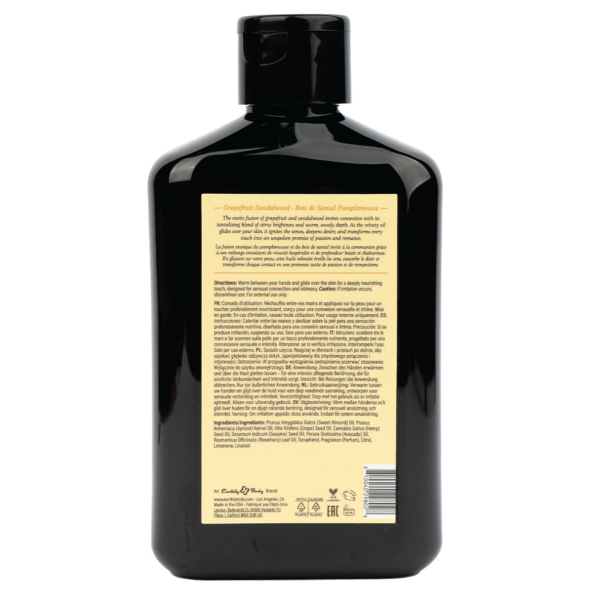 Earthly Body At Night Aphrodisiac Massage Oil Grapefruit Sandalwood