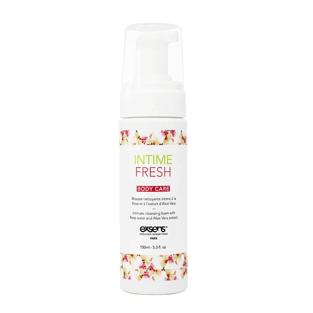 Exsens Intime Fresh Intimate Cleansing Foam with Organic Aloe Vera & Rose Water 5.3 oz