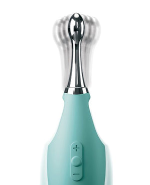 JimmyJane Focus Pro High Frequency Sonic Clitoral Stimulator Teal with Multi Attachable Heads