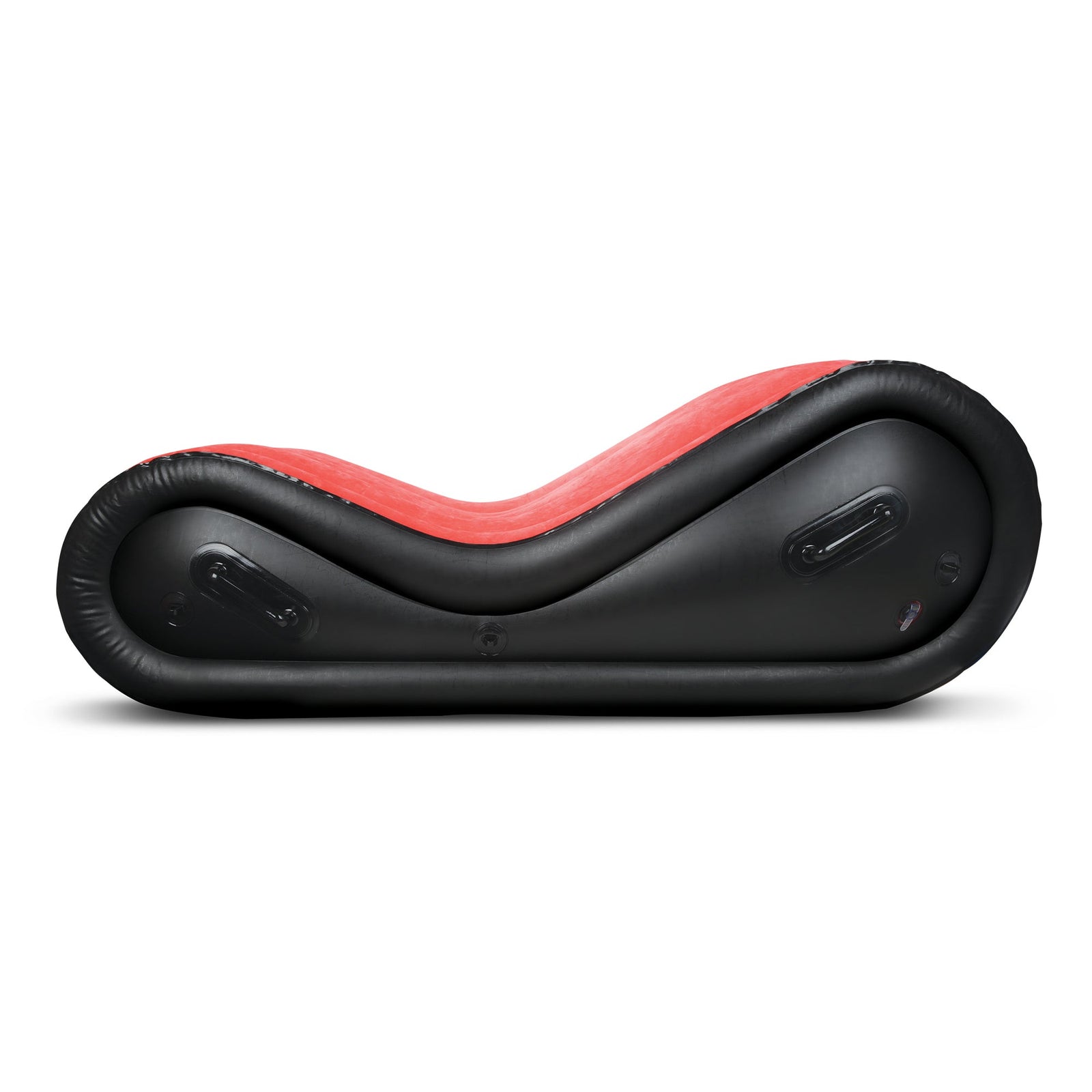 Lux Fetish 6 Pc Inflatable BDSM Sex Sofa with Wrist & Ankle Restraints Red/Black