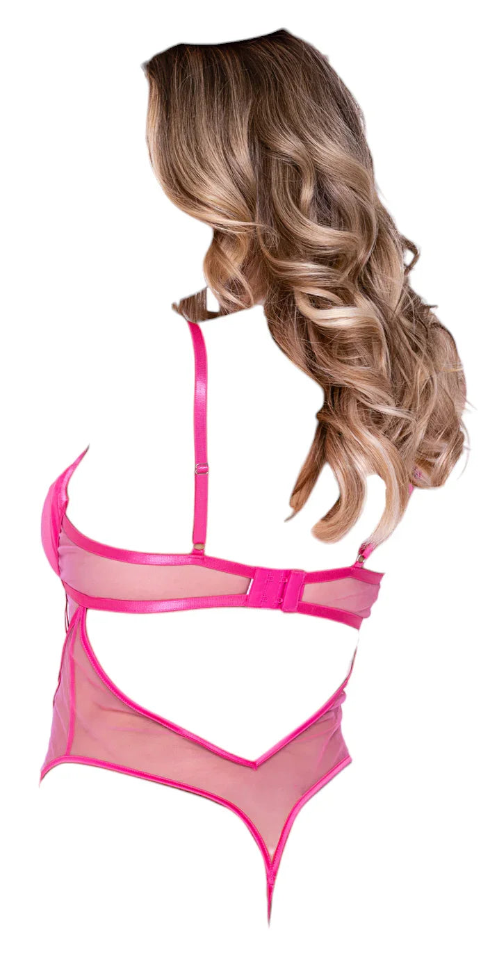 Roma Costume Bubblegum Heart Underwire Cup Teddy Pink