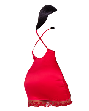 Roma Costume Rouge Bow Underwire Cup Chemise Red