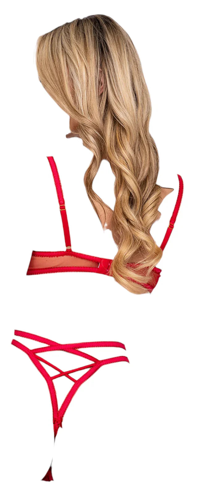 Roma Costume Rouge Bow Underwire Cup Teddy Red