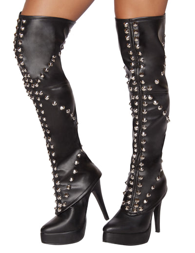 Roma Costume Spike Studded Leggings Costume Accessory Black One Size