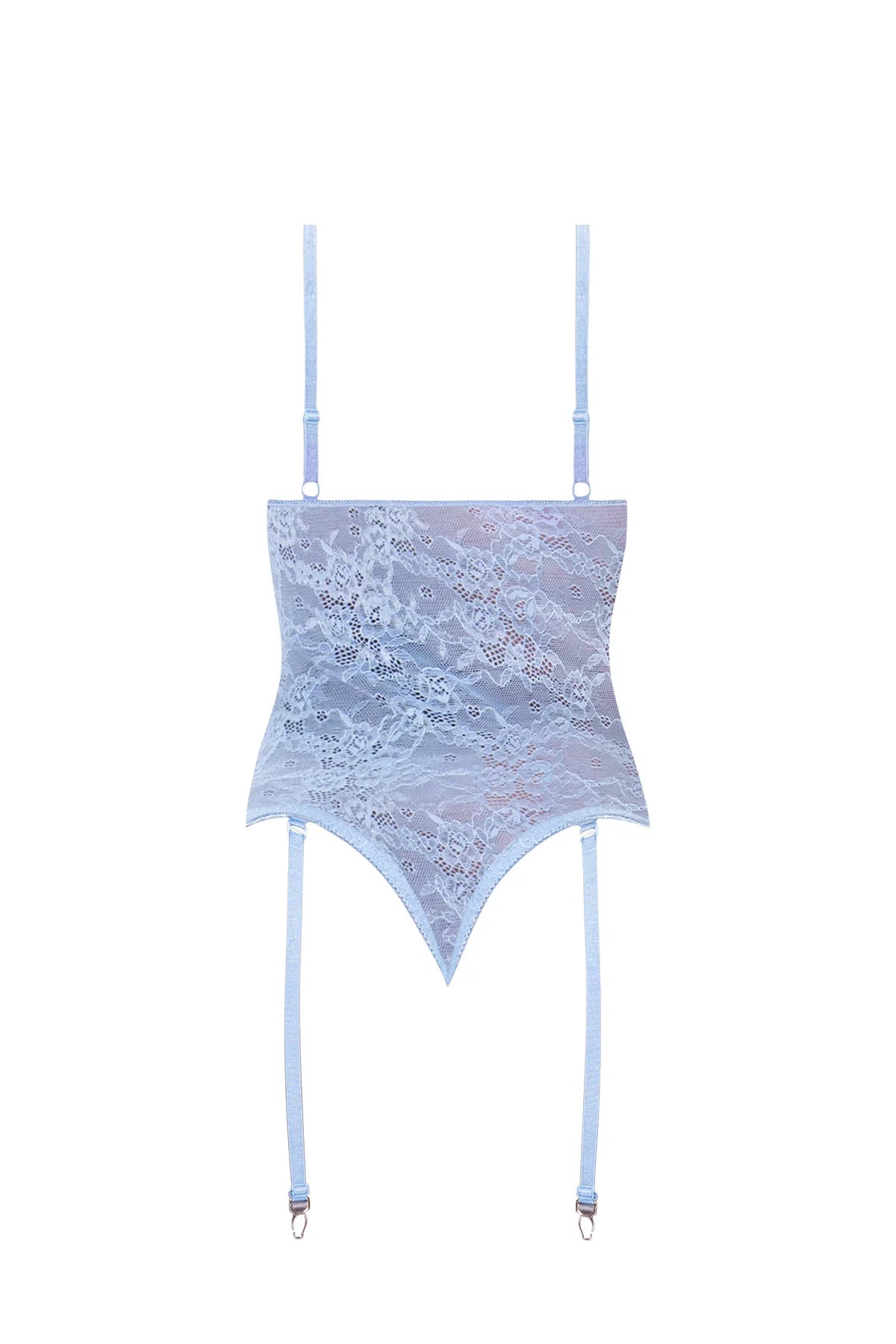 Magic Silk Ooh La Lace Cupless & Crotchless Teddy Periwinkle