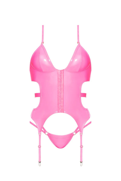 Magic Silk Hard Candy Basque & Cheeky Panty Pink