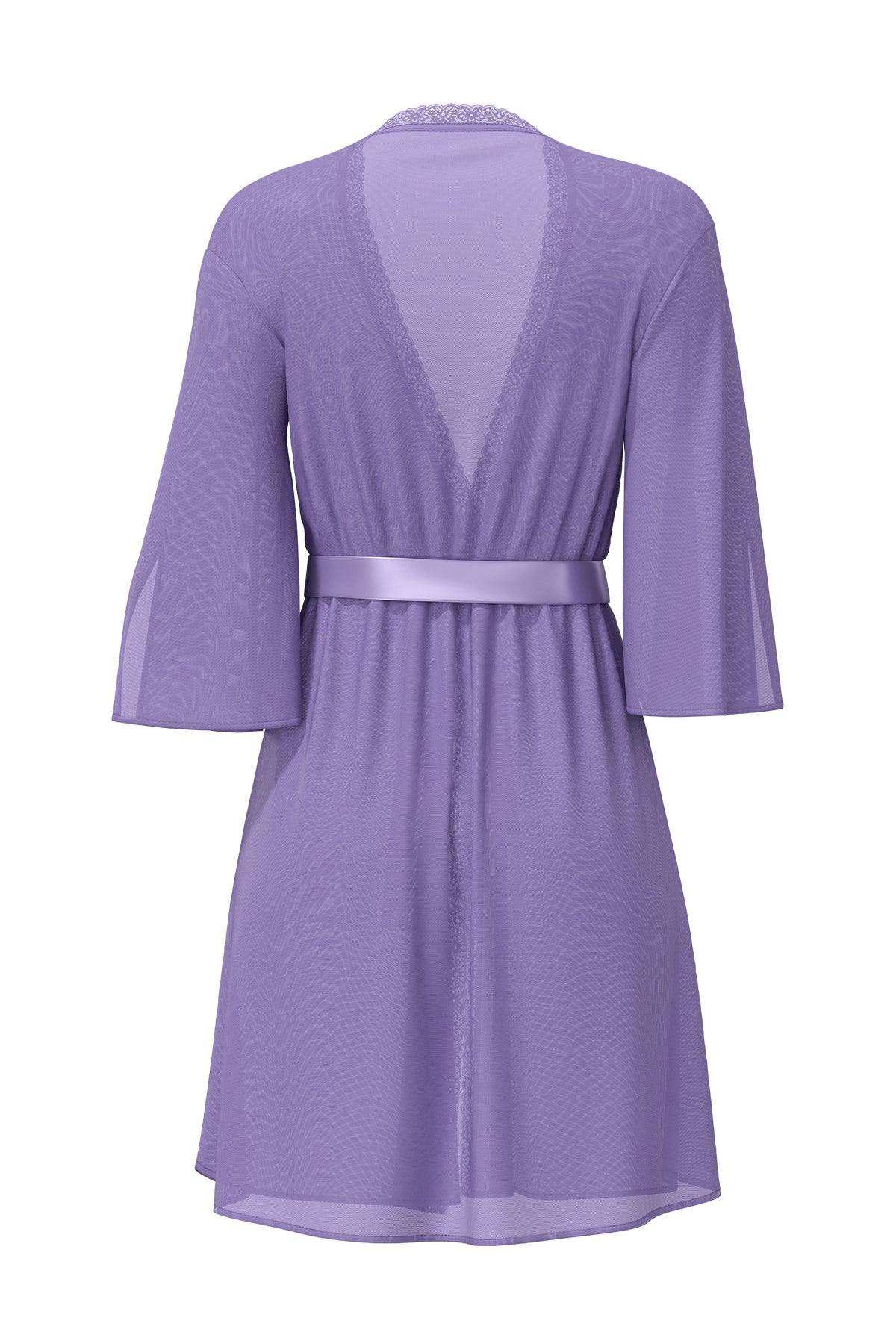 Magic Silk Sheer Passion Flutter Sleeve Robe Very Peri