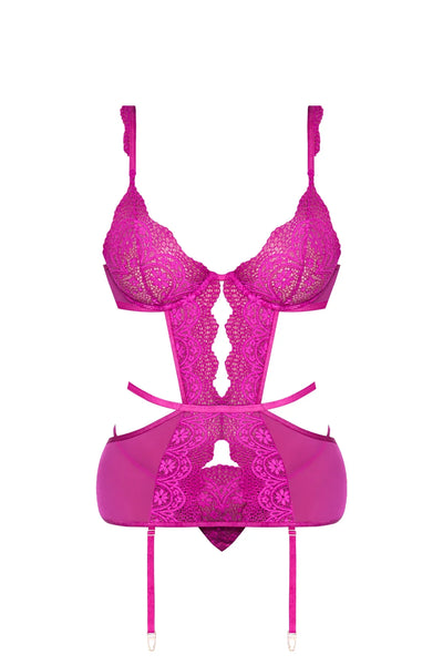 Magic Silk Berrylicious Cutout Dress & G-String Set Raspberry