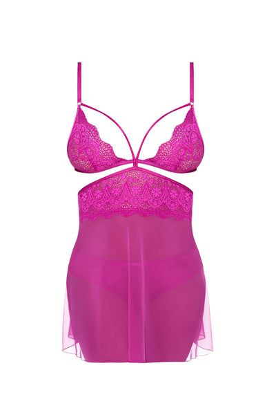Magic Silk Berrylicious Babydoll & Panty Set Raspberry